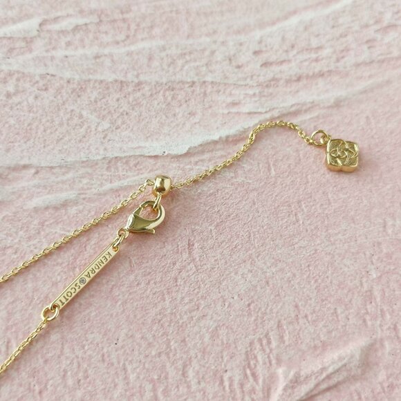 Kendra Scott Juliette White Crystal Gold Necklace - Picture 2 of 3